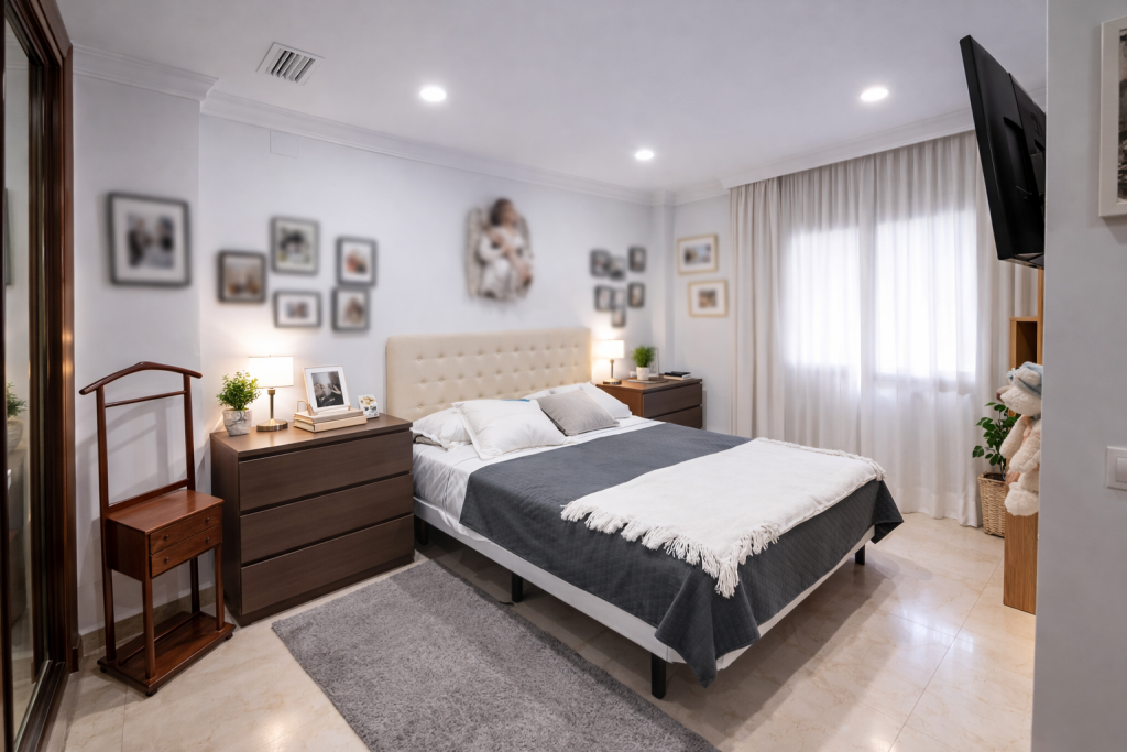 dormitorio principal en piso en malagueta malaga