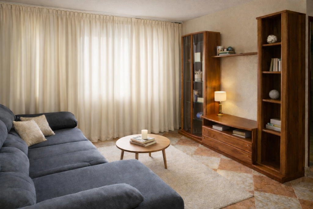 salon amplio en vivienda en Portada Alta Malaga