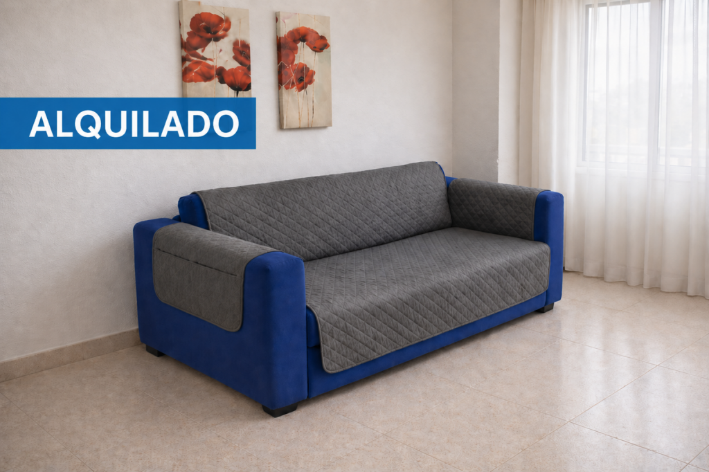 salon luminoso en piso en alquiler en teatinos malaga